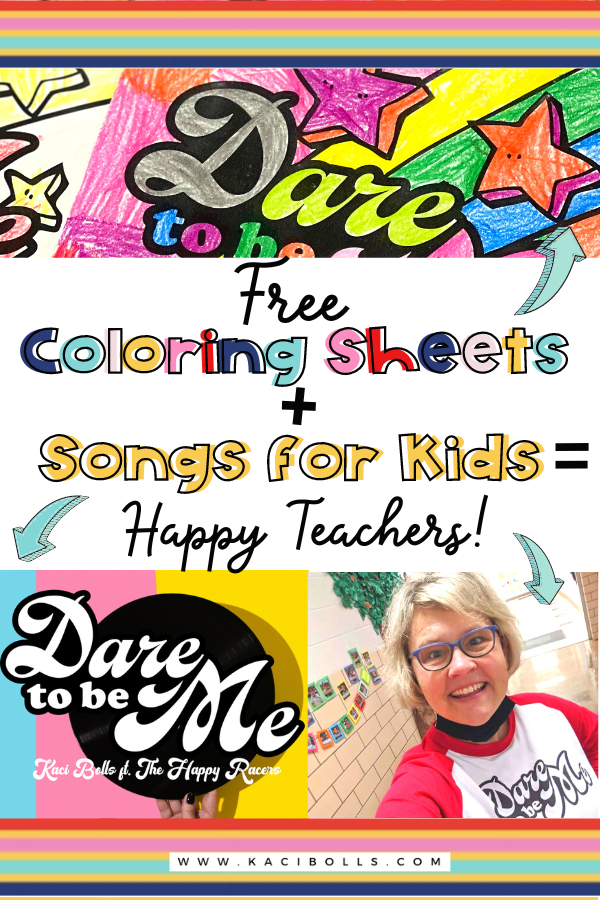 free-printable-coloring-sheets-dare-to-be-me-record-happy-teacher with Dare To Be Me T shirt on