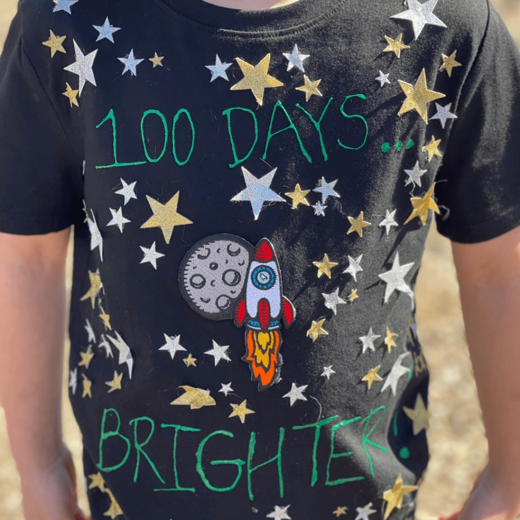 100th day shirt - 100 stars