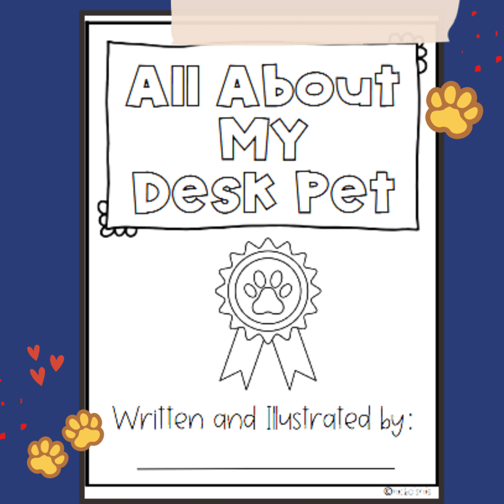 desk-pet-free-printables-cover-page for "All About MY Desk Pet"