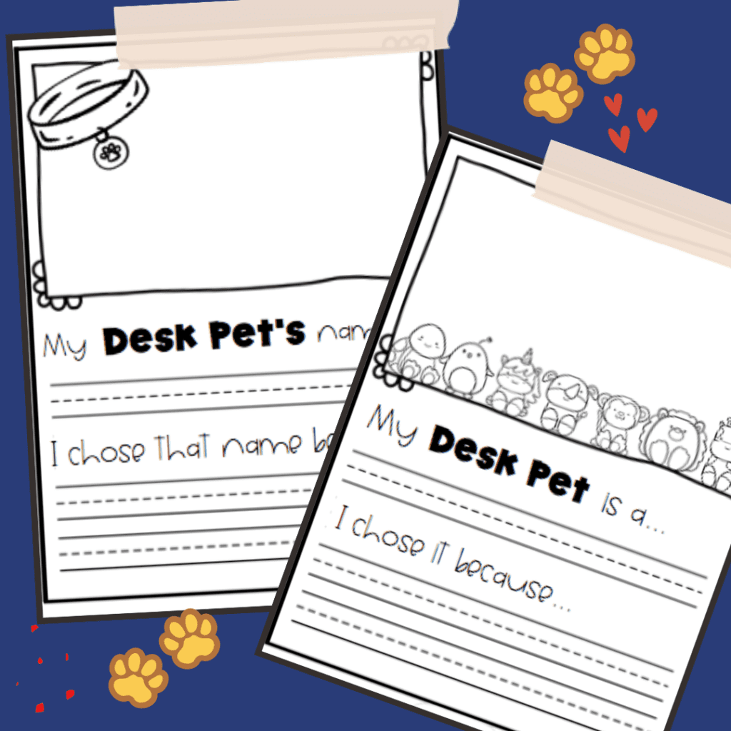 free-kindergarten-writing-prompts-pdf "My desk pet's name" and "my desk pet is a...."