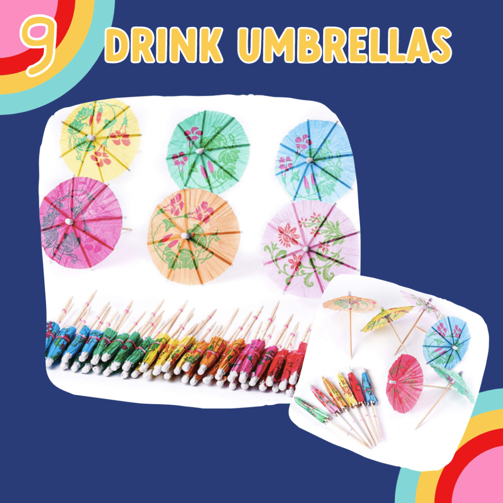 fun-in-kindergarten with drink umbrellas for desk pets