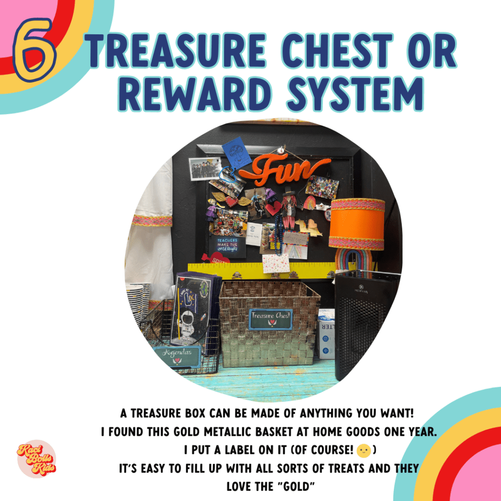 a treasure chest in a kindergarten classroom