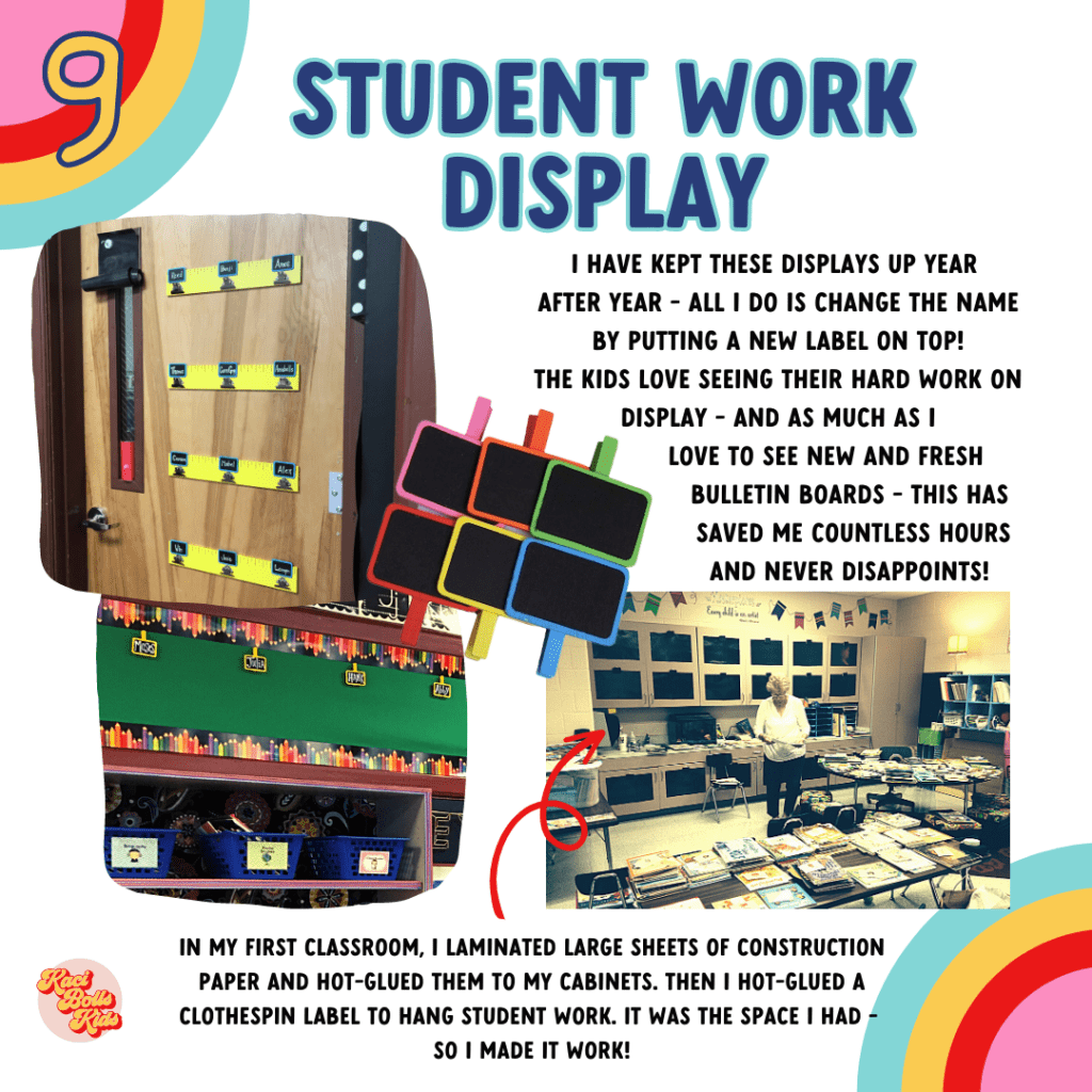examples of how to display student work