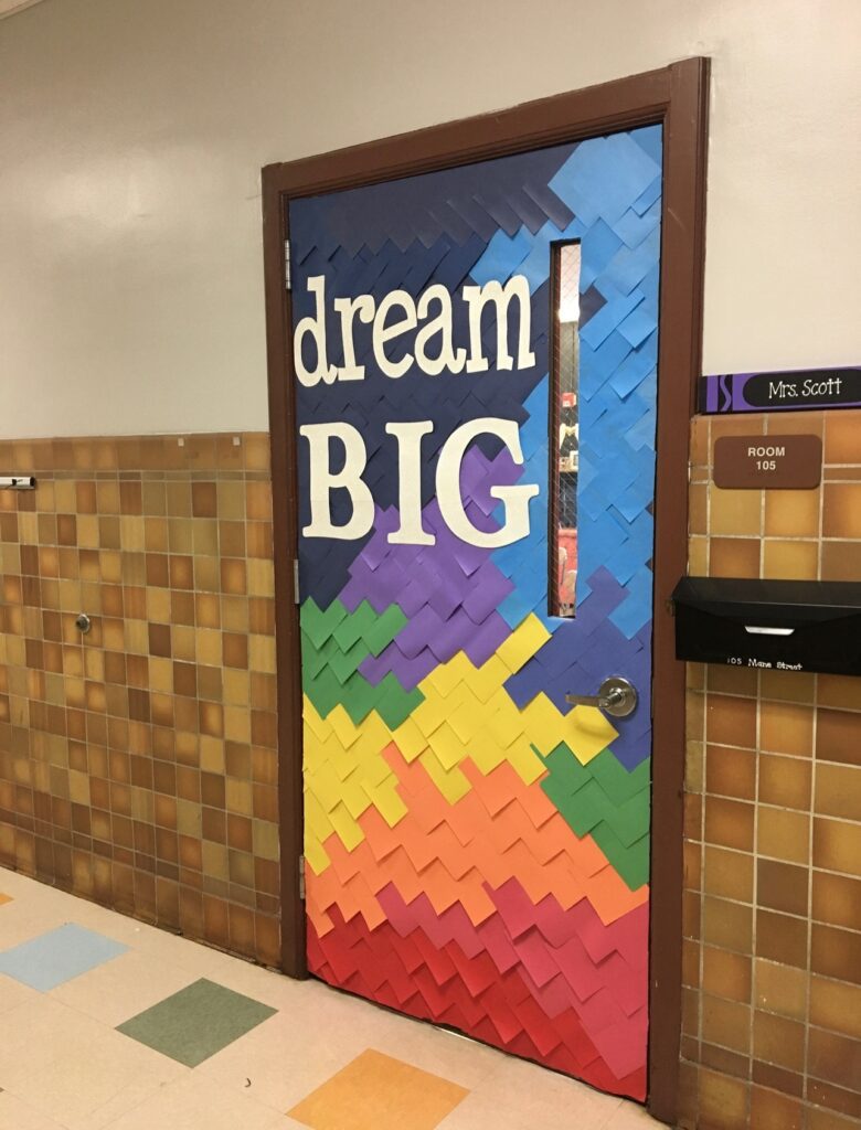 Classroom-door-decor:  Dream Big