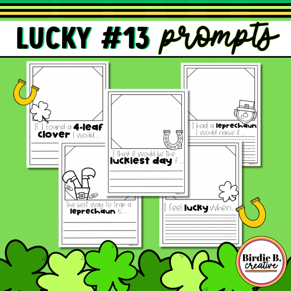 kindergarten-writing-practice samples of lucky writing prompts