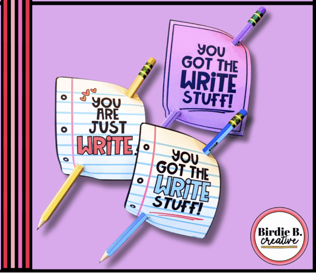 pencil-valentine 3 examples of valentine tags of pencils