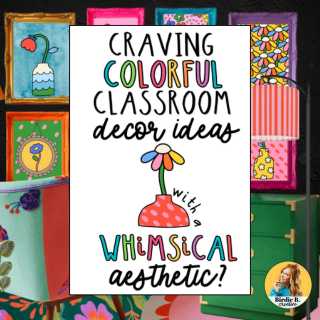 colorful classroom decor ideas : whimsical flower in polka dot vase